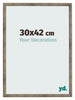 Cadre Photo 30x42 cm Metal Vintage MDF Bologna De Face Mesure | Yourdecoration.fr