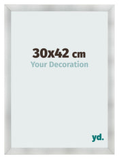 Cadre Photo 30x42cm Aluminium Brosse MDF Pisa De Face Mesure | Yourdecoration.fr