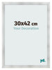 Cadre Photo 30x42cm Aluminium Brosse MDF Pisa De Face Mesure | Yourdecoration.fr
