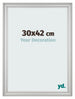 Cadre Photo 30x42cm Argent Mat MDF Lazio De Face Mesure | Yourdecoration.fr