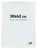Cadre Photo 30x42cm Blanc Vintage MDF Pisa De Face Mesure | Yourdecoration.fr