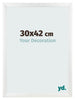 Cadre Photo 30x42cm Blanc Vintage MDF Pisa De Face Mesure | Yourdecoration.fr