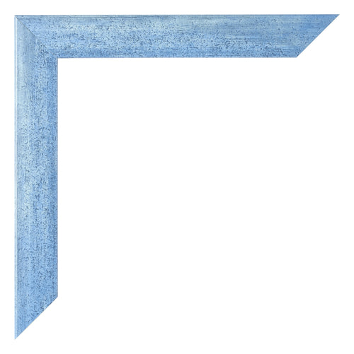 Cadre Photo 30x42cm Bleu Brillant Patine MDF Pisa Detail Coin | Yourdecoration.fr