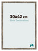 Cadre Photo 30x42cm Bleu Or Mélangé MDF Bologna De Face Mesure | Yourdecoration.fr
