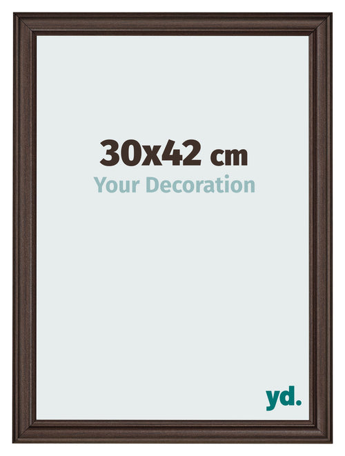 Cadre Photo 30x42cm Chene Fonce MDF Lazio De Face Mesure | Yourdecoration.fr