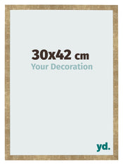 Cadre Photo 30x42cm Or Antique MDF Bologna De Face Mesure | Yourdecoration.fr
