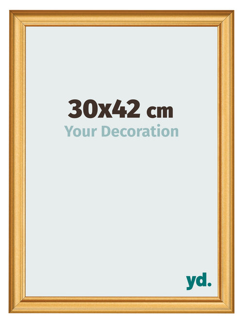 Cadre Photo 30x42cm Or Mat MDF Lazio De Face Mesure | Yourdecoration.fr