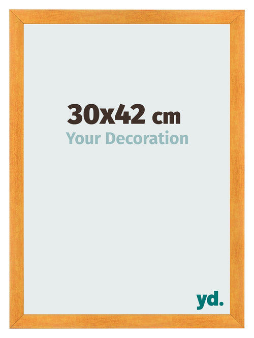 Cadre Photo 30x42cm Orange MDF Pisa De Face Mesure | Yourdecoration.fr