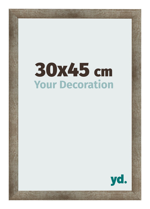 Cadre Photo 30x45 cm Metal Vintage MDF Bologna De Face Mesure | Yourdecoration.fr
