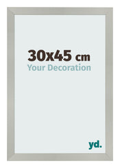 Cadre Photo 30x45cm Argent Mat MDF Bologna De Face Mesure | Yourdecoration.fr