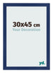 Cadre Photo 30x45cm Bleu Foncé Patiné MDF Bologna De Face Mesure | Yourdecoration.fr