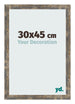 Cadre Photo 30x45cm Bleu Or Mélangé MDF Bologna De Face Mesure | Yourdecoration.fr