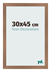 Cadre Photo 30x45cm Cuivre Décor MDF Bologna De Face Mesure | Yourdecoration.fr