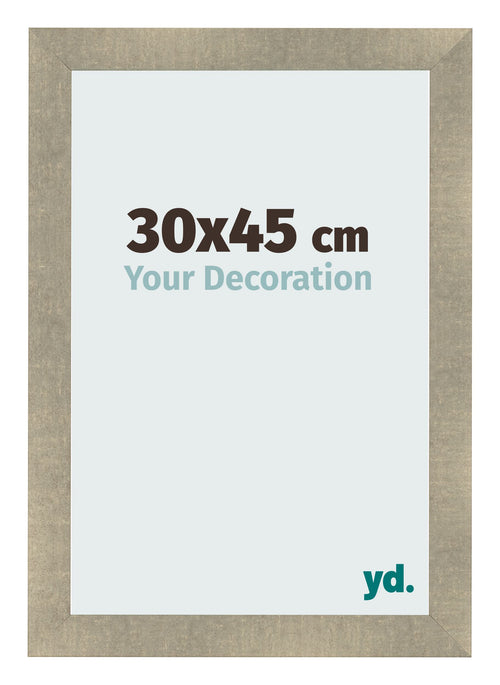 Cadre Photo 30x45cm Or Vintage MDF Pisa De Face Mesure | Yourdecoration.fr