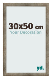 Cadre Photo 30x50 cm Metal Vintage MDF Bologna De Face Mesure | Yourdecoration.fr