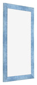 Cadre Photo 30x50cm Bleu Brillant Patine MDF Pisa De Face Oblique | Yourdecoration.fr