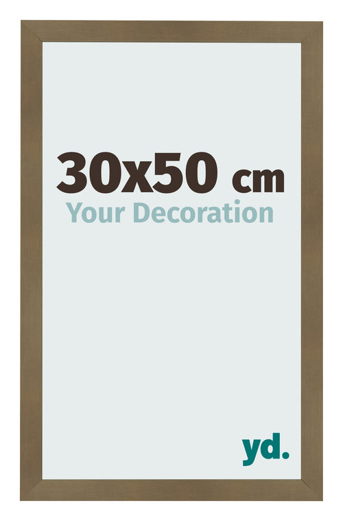 Cadre Photo 30x50cm Bronze Décor MDF Bologna De Face Mesure | Yourdecoration.fr