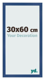 Cadre Photo 30x60 cm Bleu Fonce MDF Bologna De Face Mesure | Yourdecoration.fr