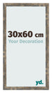 Cadre Photo 30x60cm Bleu Or Mélangé MDF Bologna De Face Mesure | Yourdecoration.fr