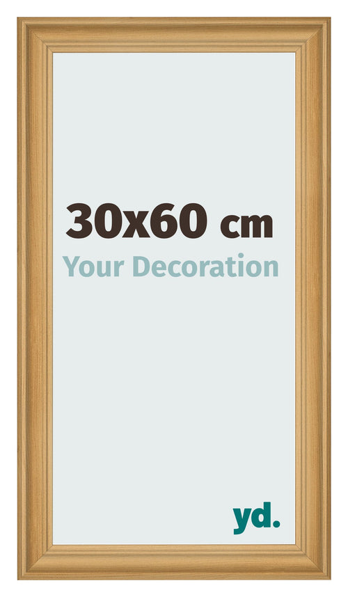 Cadre Photo 30x60cm De Pin Grain de Bois MDF Lazio De Face Mesure | Yourdecoration.fr