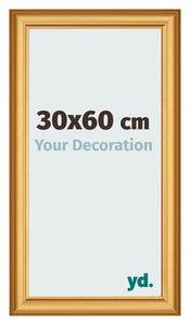 Cadre Photo 30x60cm Or Mat MDF Lazio De Face Mesure | Yourdecoration.fr