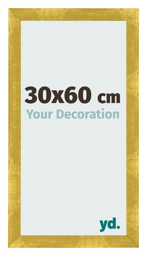 Cadre Photo 30x60cm Or Vintage MDF Pisa De Face Mesure | Yourdecoration.fr