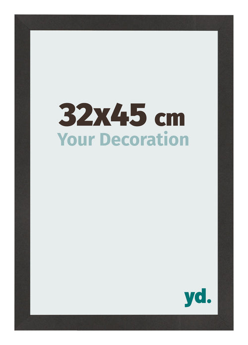 Cadre Photo 32x45 cm Noir Mat MDF Bologna De Face Mesure | Yourdecoration.fr