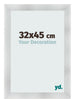 Cadre Photo 32x45cm Aluminium Brosse MDF Pisa De Face Mesure | Yourdecoration.fr