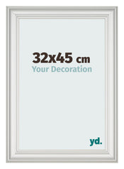 Cadre Photo 32x45cm Blanc Patine MDF Lazio De Face Mesure | Yourdecoration.fr