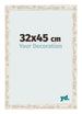 Cadre Photo 32x45cm Blanc Vintage MDF Bologna De Face Mesure | Yourdecoration.fr