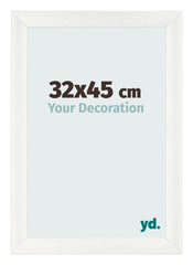 Cadre Photo 32x45cm Blanc Vintage MDF Pisa De Face Mesure | Yourdecoration.fr