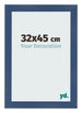 Cadre Photo 32x45cm Bleu Fonce Patine MDF Pisa De Face Mesure | Yourdecoration.fr