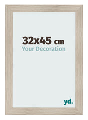 Cadre Photo 32x45cm Chene Rustique MDF Pisa De Face Mesure | Yourdecoration.fr