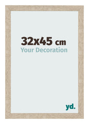 Cadre Photo 32x45cm Chêne Sonoma MDF Bologna De Face Mesure | Yourdecoration.fr