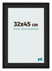 Cadre Photo 32x45cm Noir Grain de Bois MDF Lazio De Face Mesure | Yourdecoration.fr