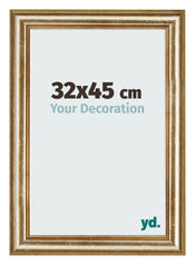 Cadre Photo 32x45cm Or Antique MDF Lazio De Face Mesure | Yourdecoration.fr