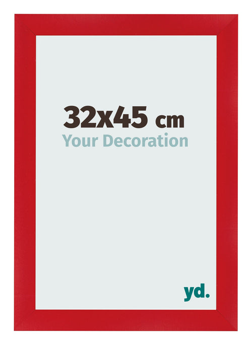 Cadre Photo 32x45cm Rouge MDF Pisa De Face Mesure | Yourdecoration.fr