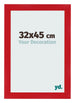 Cadre Photo 32x45cm Rouge MDF Pisa De Face Mesure | Yourdecoration.fr