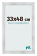 Cadre Photo 33x48cm Aluminium Brosse MDF Pisa De Face Mesure | Yourdecoration.fr