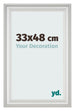 Cadre Photo 33x48cm Blanc Patine MDF Lazio De Face Mesure | Yourdecoration.fr