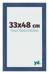 Cadre Photo 33x48cm Bleu Fonce Patine MDF Pisa De Face Mesure | Yourdecoration.fr