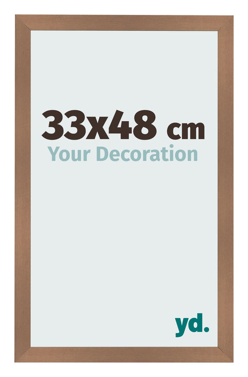 Cadre Photo 33x48cm Cuivre Décor MDF Bologna De Face Mesure | Yourdecoration.fr