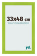 Cadre Photo 33x48cm Vert MDF Pisa De Face Mesure | Yourdecoration.fr