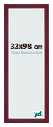 Cadre Photo 33x98 cm Vin Rouge Patine MDF Bologna De Face Mesure | Yourdecoration.fr