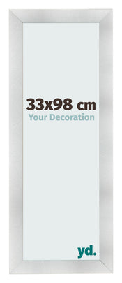 Cadre Photo 33x98cm Aluminium Brosse MDF Pisa De Face Mesure | Yourdecoration.fr