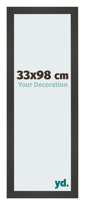 Cadre Photo 33x98cm Anthracite MDF Bologna De Face Mesure | Yourdecoration.fr