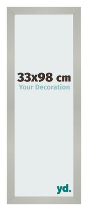 Cadre Photo 33x98cm Argent Mat MDF Bologna De Face Mesure | Yourdecoration.fr