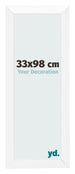 Cadre Photo 33x98cm Blanc Vintage MDF Pisa De Face Mesure | Yourdecoration.fr