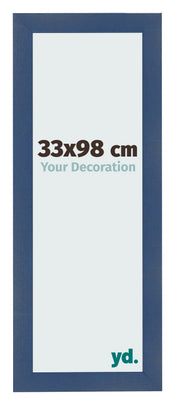Cadre Photo 33x98cm Bleu Fonce Patine MDF Pisa De Face Mesure | Yourdecoration.fr