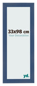 Cadre Photo 33x98cm Bleu Fonce Patine MDF Pisa De Face Mesure | Yourdecoration.fr